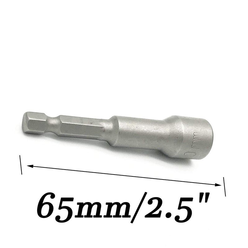 XMHF 10mm Nut Driver Bit Socket Adapter Hex Shank Extension Drill Bit Hex Bit Magnetic 10Pcs - Image 3